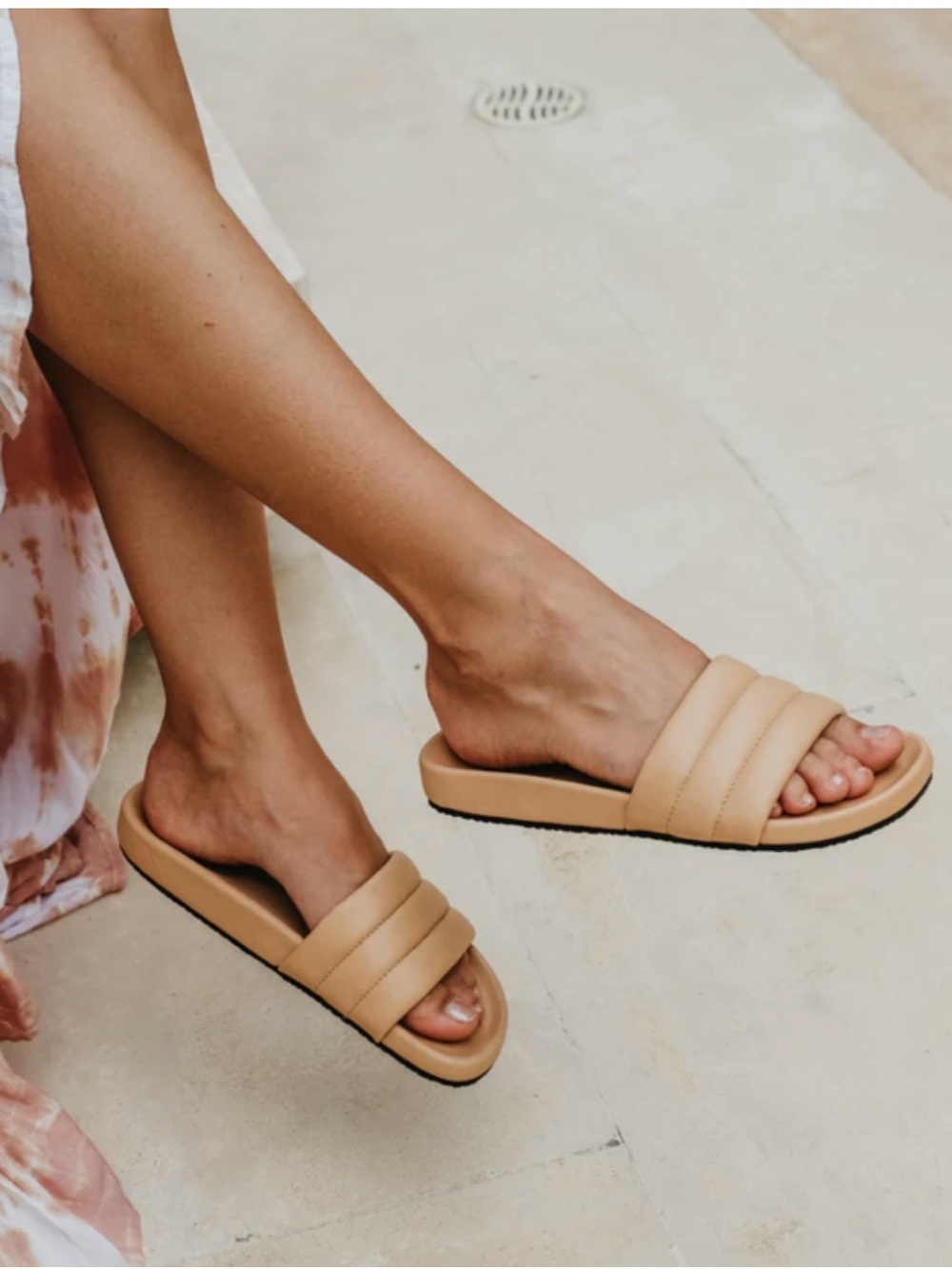 Pink Haley Leather Slides Size 39